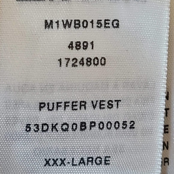 TRUE RELIGION Puffer Vest Blue Denim Leather‎ Trim Quilted M1WB015EG Size 3XL - Picture 11 of 13
